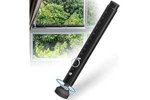 WooFog Adjustable（Short）Window Security Bars for Inside Windows, Window Safety Bars for Sliding/Vertical Windows, Window Guards for Home Security, Anti Theft Jammer Bars for（Small）Window -Black 1 Pcs