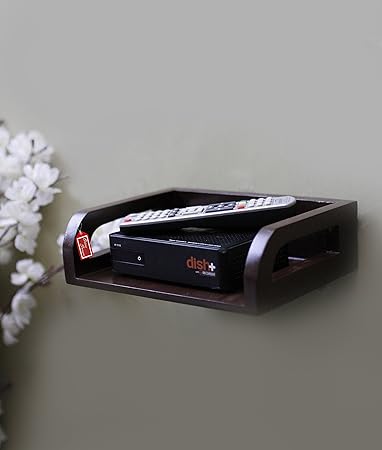 Onlineshoppee Beautiful Set Top Box Wall Shelf (Brown)