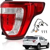 STRAUTOS Tail Lights For 2016-2019 Ford Explorer Right Passenger Side | Rear Brake Lamp Assembly With Wire Harness and Bulbs Replace FB5Z13404A