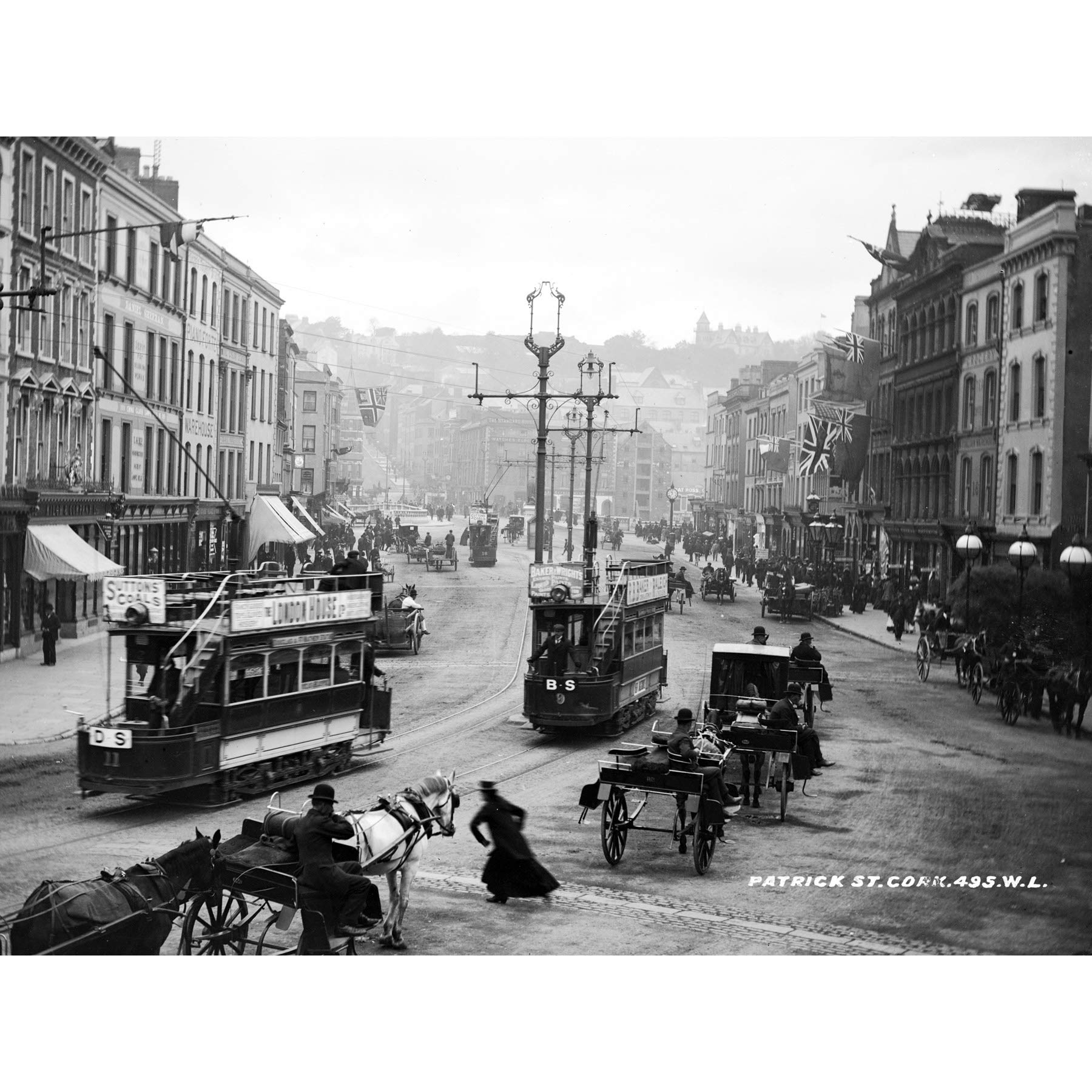 Artery8 Patrick Street Cork Ireland 1902 Photo Large XL Wall Art Canvas Print