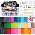 CiaraQ Polymer Clay Starter kit, Oven Bake Modeling Clay with Sculpting Tools, 28 Colors,1.7 lb