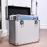 Maison & White Vinyl Record Storage Case Aluminium 50 LPs Silver view 5