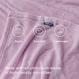Bedsure Fleece Throw Blanket 150x200 cm Light Purple 100% Microfibre Polyester view 3