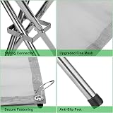 LOLYSIC Portable Foldable Fire Pit Stainless Steel Mesh 16.5 in Camping view 3