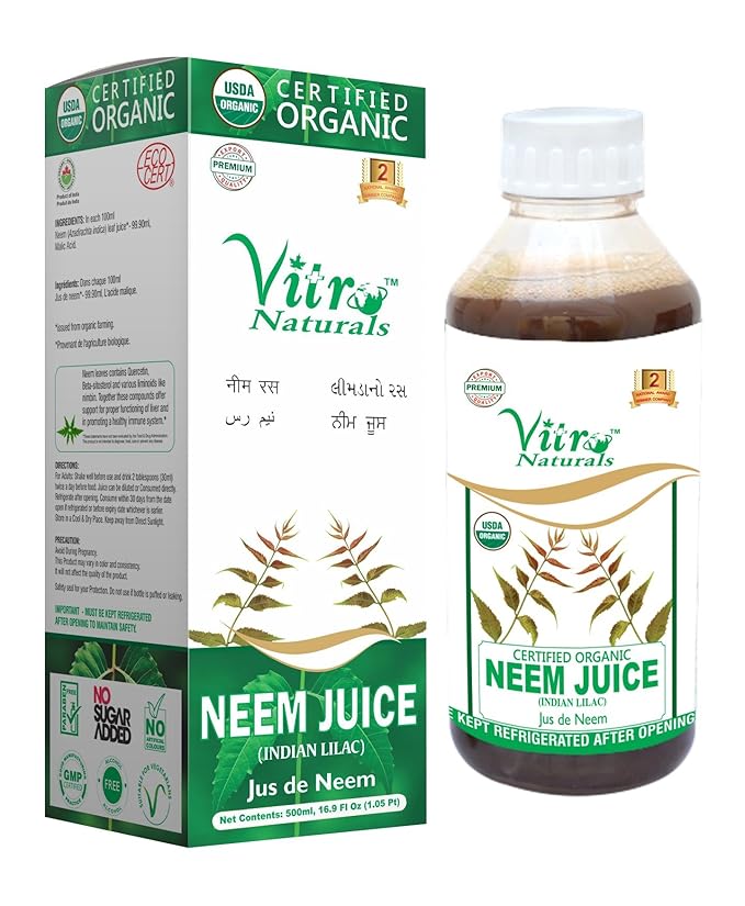 Buy VITRO Organic Neem Juice Natural Blood Purifier