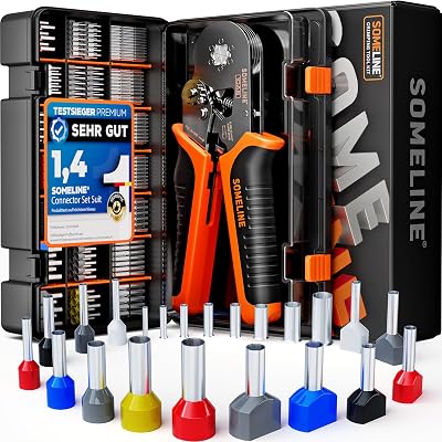 SOMELINE Crimping Tools Set 21 Ferrules Hexagonal Pliers 0.25-10 mm²