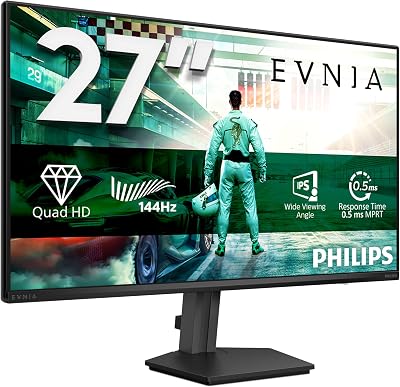 27M2N3500NF 27-Zoll-WQHD-Monitor 144 Hz, IPS-Panel, 4 ms GtG, Adaptive Sync, HDR10, G-Sync-kompatibel, (2560×1440, HDMI 1× 2.0, DP 1.4, USB-Hub) Dunkelgrau