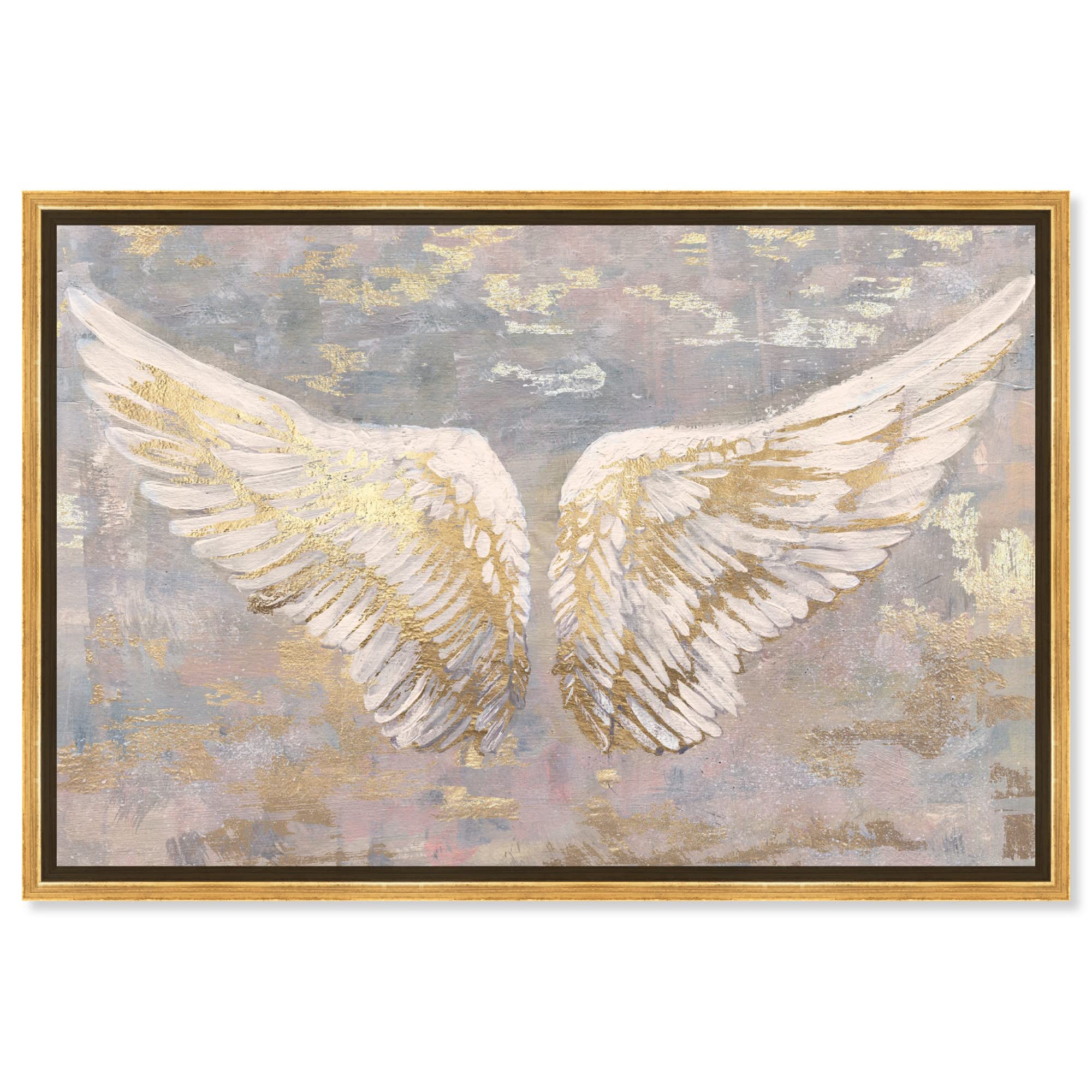 Photo 1 of The Oliver Gal Artist Co. Fashion and Glam Wall Art Framed Canvas Prints 'Wings of Gold' Wings