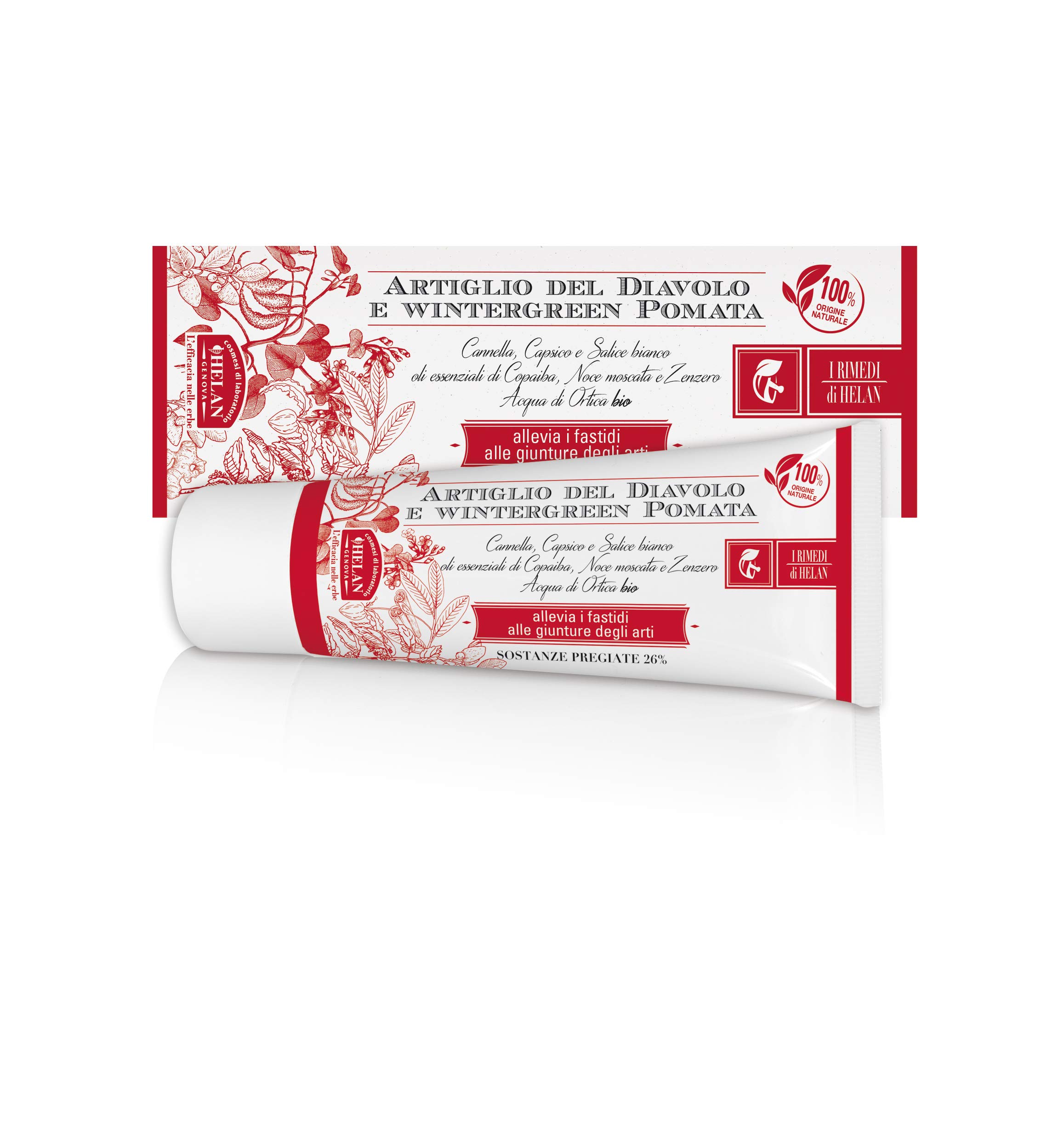 Helan, The Remedies - 100% Natural Strong Devil's Claw, Joint Joint Cream Muscle Massage Anti-inflammatory, Vitamin C B E Antioxidant Sweet Almond Oil, Shea Butter, 75 ml