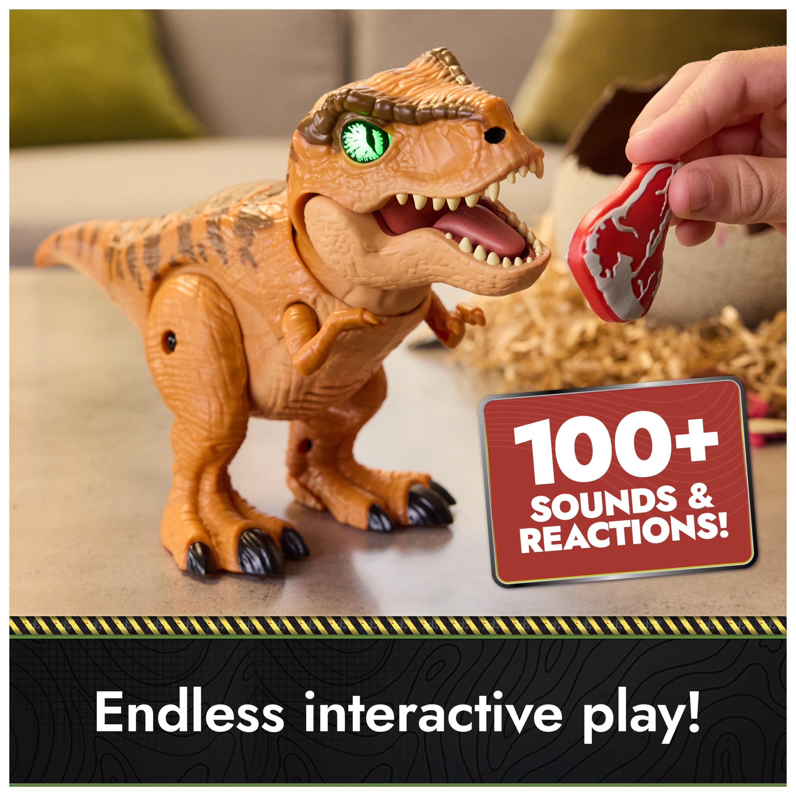 Jurassic World Interactive Toy Dinosaur & Egg, Hatch & Train Your own Baby Dino with 100+ Sounds & Reactions, Kids Toys for Boys & Girls Aged 5 & Up