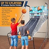 SereneLife Dual Hoop Basketball Arcade Game Indoor LED Scoreboard Foldable Fun view 5