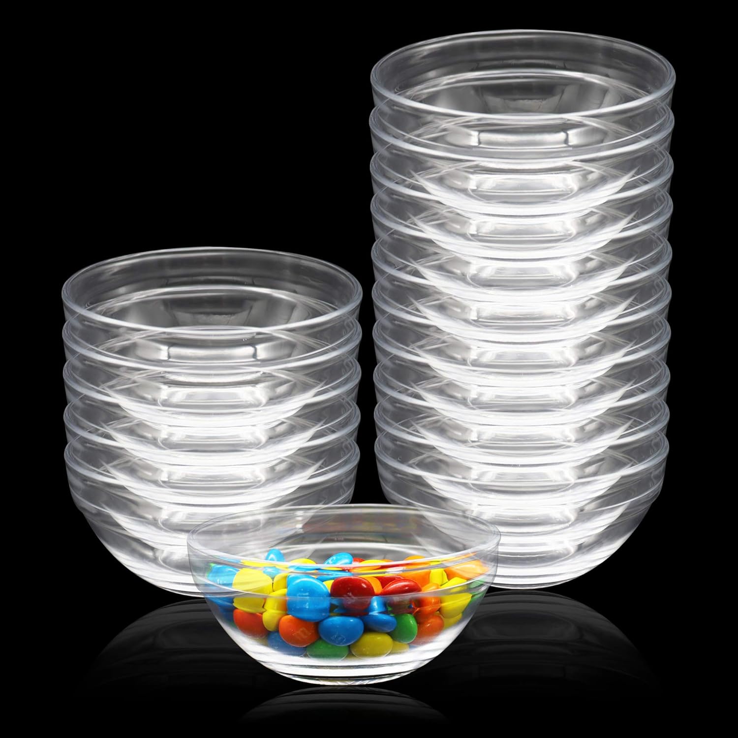 Amazon.com | 15 Pack 4 Inch Glass Ramekins Bowls, Farielyn-X Mini Glass