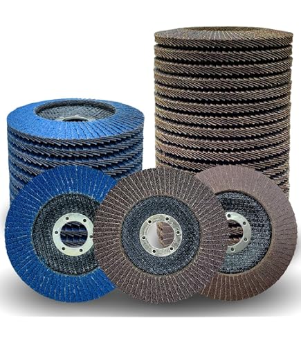 Stock Up The Shop! 40-Pack 4.5" Flap Discs – 40, 60, 80, 120 Grit – For Grinding & Sanding, Type 27, By SATC
