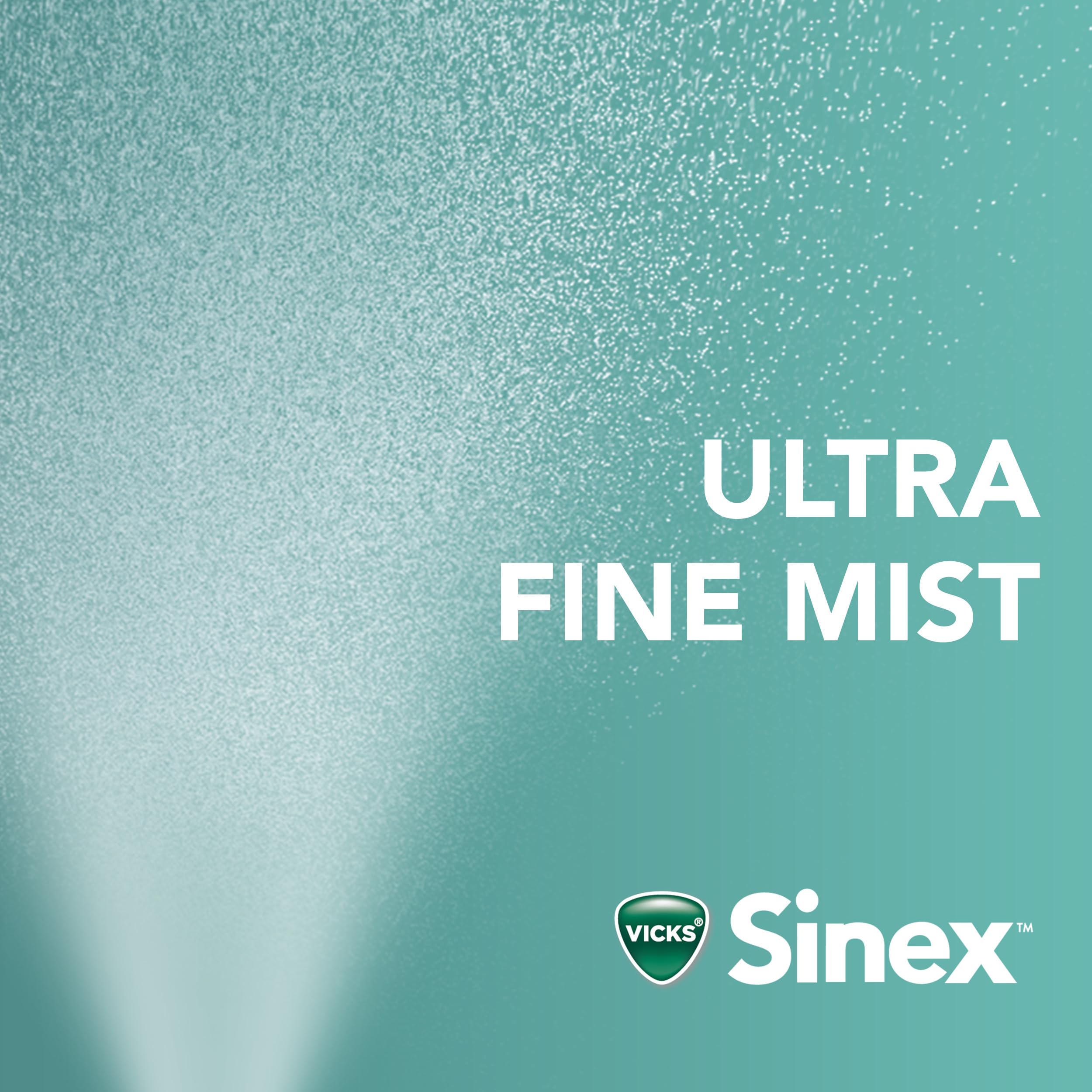 Vicks Sinex Severe Nasal Spray with Moisturizing Ultra Fine Mist, Decongestant for Stuffy Nose Relief from Cold, Allergy, Sinus Pressure - 265 Sprays