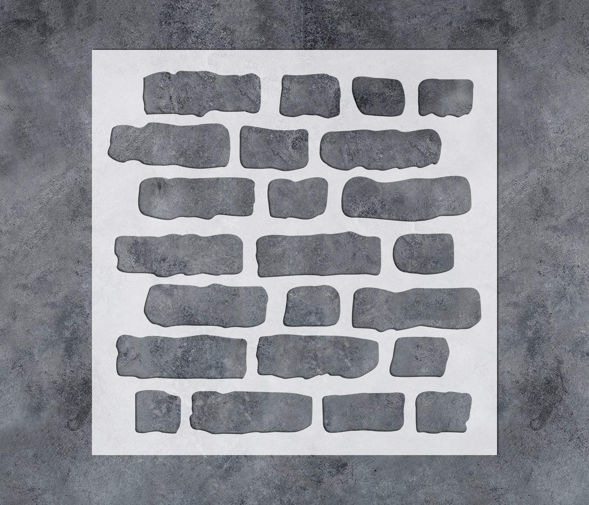 GSS Designs Brick Stencil Template - Reusable Wall