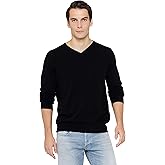 State Cashmere Men's Essential V-Neck Sweater 100% Pure Cashmere Classic Long Sleeve Pullover