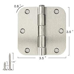 Door Hinge 3 1/2" 18 Pack Rounded Door Hinges