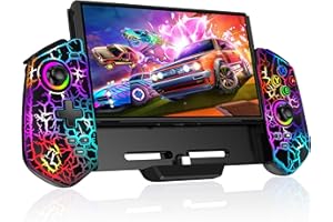 CYOYPPY Switch Controllers, One-Piece Joypad Controller for Nintendo Switch/OLED, Handheld Mode Switch- Pro Controller with Hall Joystick, Full-Size Wired Switch- Remote Replacement with Turbo/4 Game Slot/Dual Motor