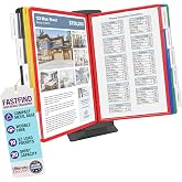 Ultimate Office FASTFIND 10-Pocket Desk Reference Display Organizer, Colors | Compact, Heavy-Duty, Weighted Metal Base Takes up Minimial Desk Space While Keeping Your Display Organizer Firmly in Place.