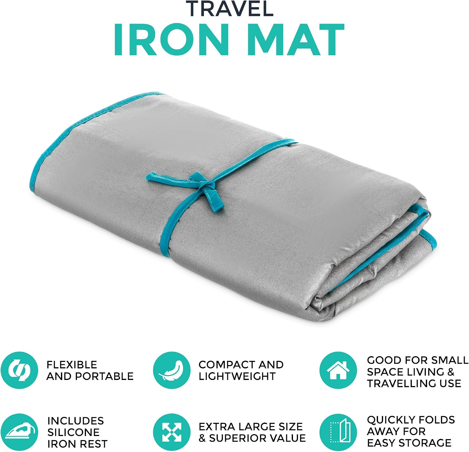 LIVIVO Travel Iron Mat with Silicone Iron Rest Pad - Image 3