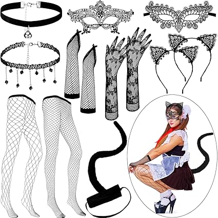 3 Pieces Halloween Costume Accessory Set Includes Tutu Skirt Spider Headband Black Necklaces for Halloween Party Favors