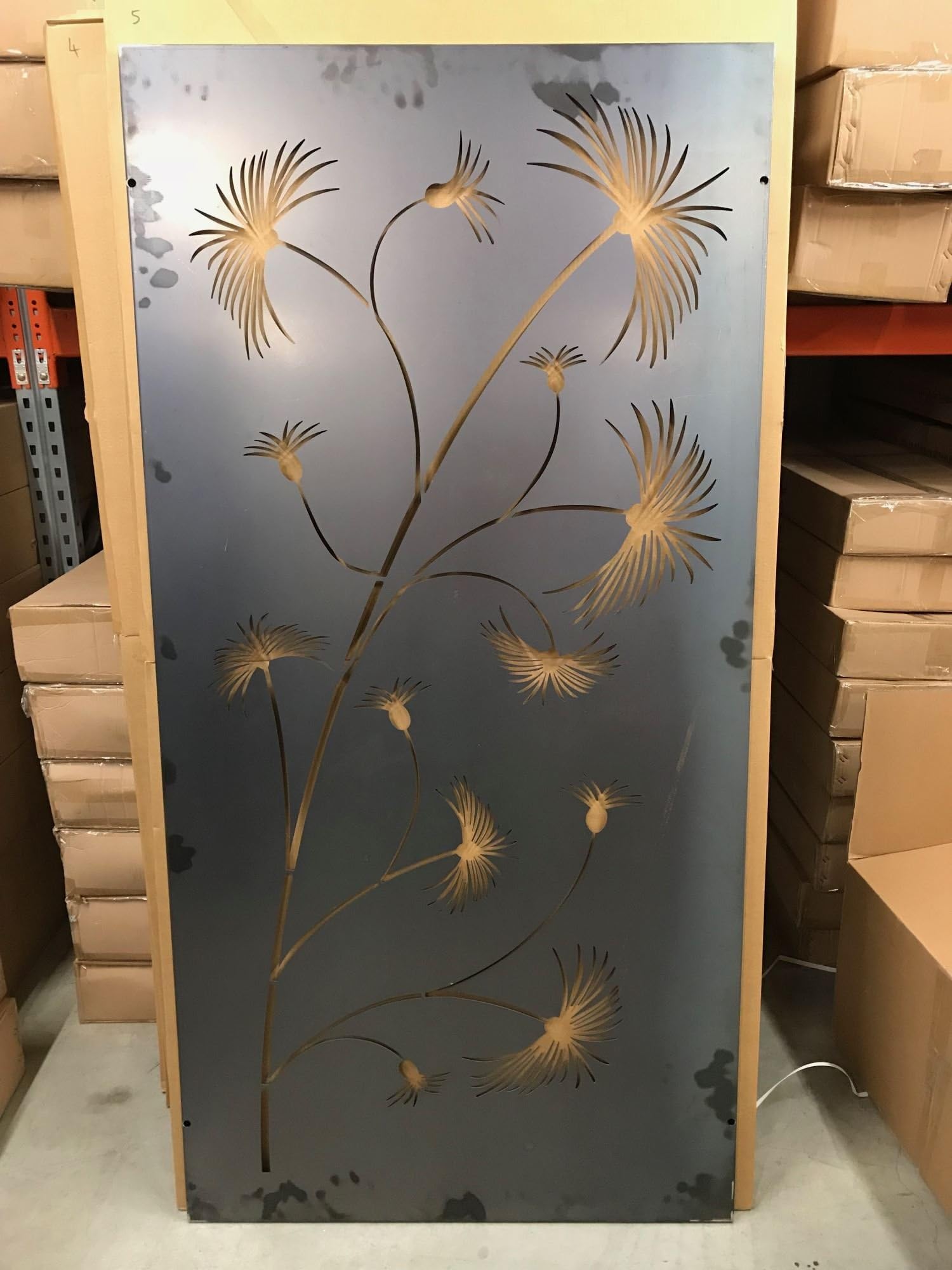 Metal Garden Screening by SunshineBBQs in Corten Steel with Beautiful Lazer Cut Design 180cm x 90cm