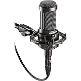Audio-Technica AT2035 Cardioid Condenser Microphone, Perfect for Studio, Podcasting & Streaming, XLR Output, Includes Custom 