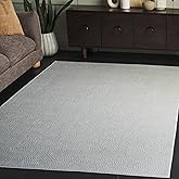 SAFAVIEH Bayside Collection Area Rug - 4' x 6', Ivory & Light Grey, Machine Washable, Ideal for Living Room, Bedroom, Home Of