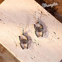 Wrangler Western Earrings Concho Dangling Retro