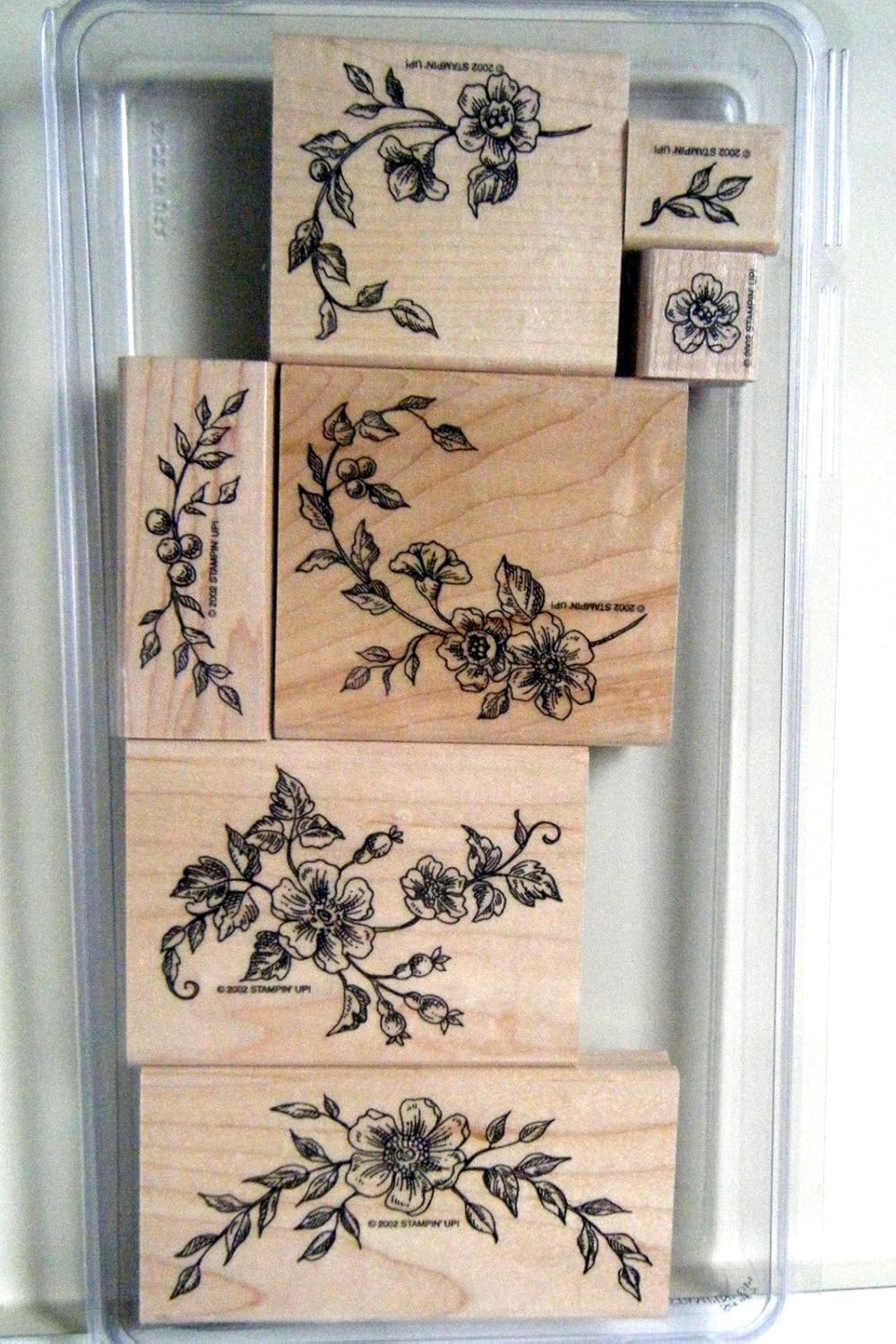 Scrapbooking Stampin Up Toile Blossoms Rubber Stamp Set Arts Crafts Sewing