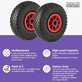 Keypak 2 x 10" Pneumatic Tyres 3.00-4 with 20mm Bore Roller Bearings Pack of 2 view 2