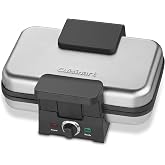 Cuisinart Pizzelle Press, WM-PZ10, Bakes Two 4-Inch Italian Waffle Cookies, 5 Browning Settings, Nonstick Plates, Stainless Steel, Silver