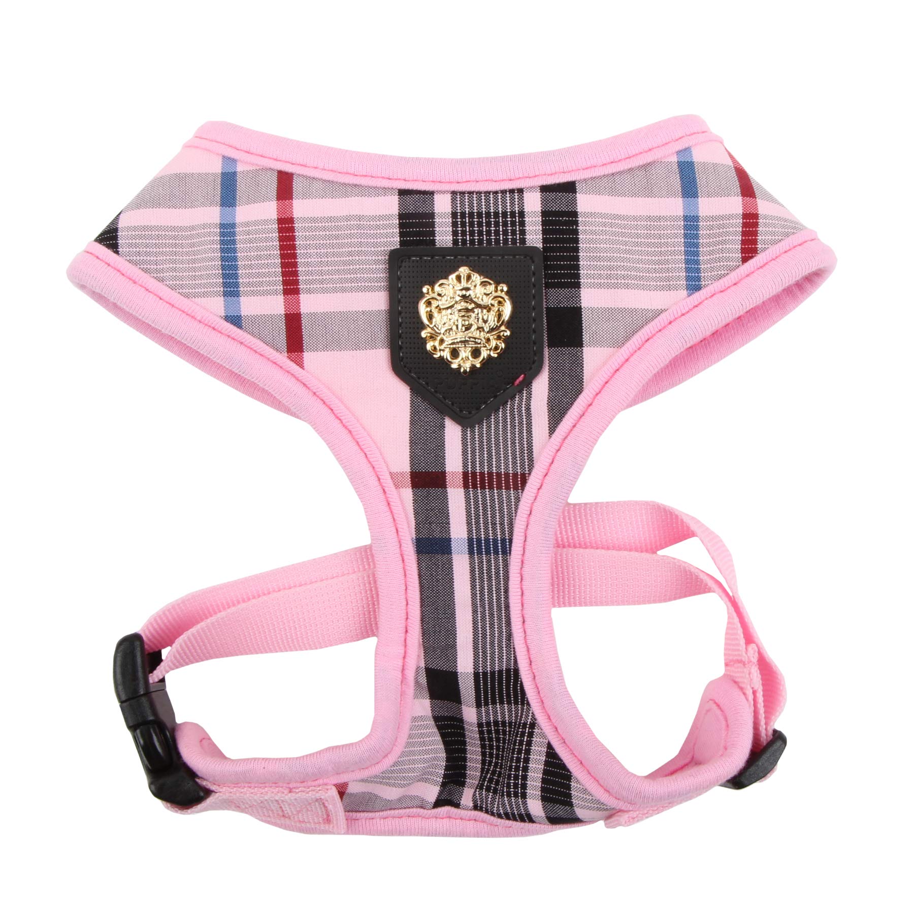 Puppia Junior - Dog Harness small dog - Super soft and comfortable - Also usable as Puppy Harness - Anti Pull Dog Lead, Pink, XL