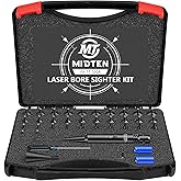 MidTen Laser Bore Sight Kit with Button Switch, Professional Red/Green Laser Bore Sighter with 32 Adapters for 0.17 to 12GA C