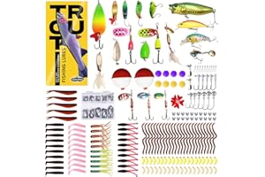 FONMANG 322-Piece Fishing Lures Kit - Buzz Bait/Spinner Baits/Jig/Frog, Fishing Tackle Box with Tackle Included, Soft Bait/Hooks/Weights, 2024 Fishing Gear Lure Kit Gift for Men Freshwater Bass Trout