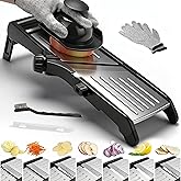 -BINGBING- Mandoline Slicer for Kitchen, 7-in-1 Adjustable Vegetable Slicer | Stainless Steel Food slicer, Adjustable Blade,