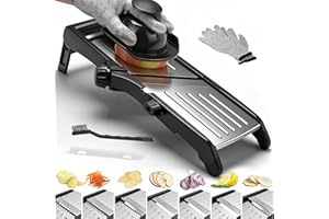 Mandoline Food Slicer for Kitchen, Adjustable Stainless Steel Mandoline Vegetable Slicer, Food Slicer Onion Potato Chip Frenc