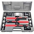 C&T Auto Body Repair Tool Hammer Dolly Set 7 Piece, Car Body Repair Tool Kit with Carrying Case, Carbon Steel Dolly and Hammer Dent Body Fender Tool Set