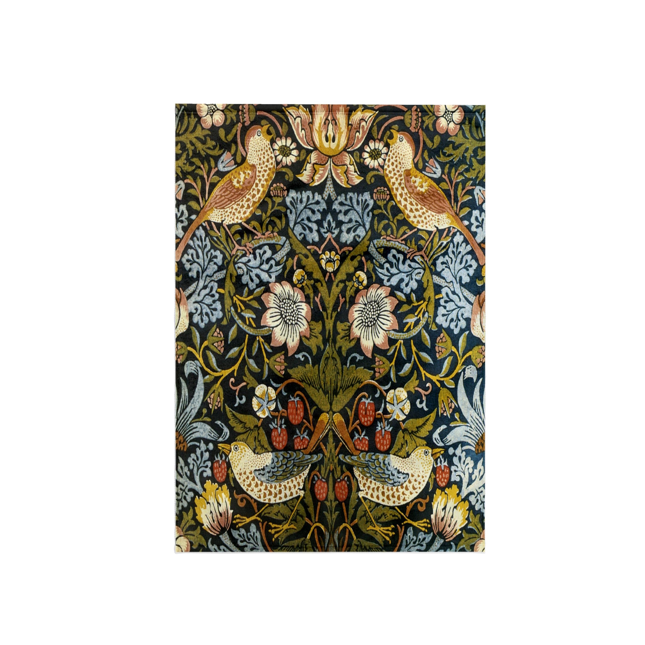 3dRose William Morris Strawberry Thief Pattern Towel, Multi-Colour, 15 x 22-Inch