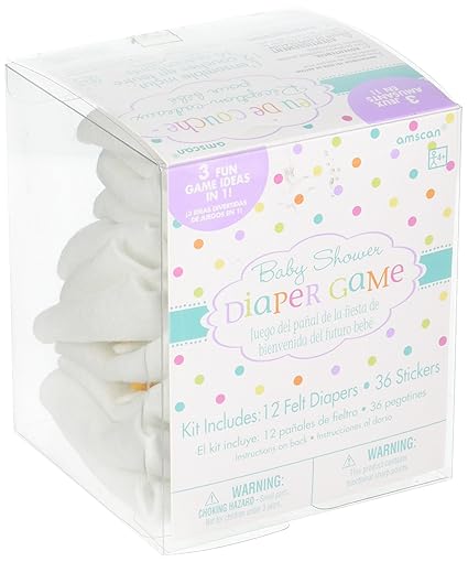 Amazon Com Amscan Fun Diaper Game Baby Shower Kitchen Dining