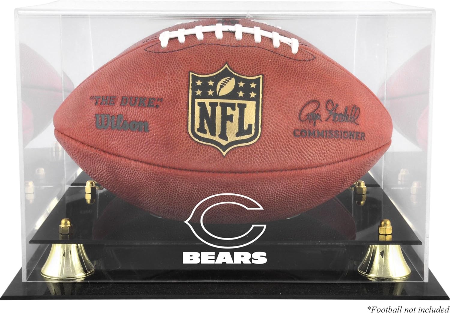 Chicago Bears Team Logo Football Display Case Football