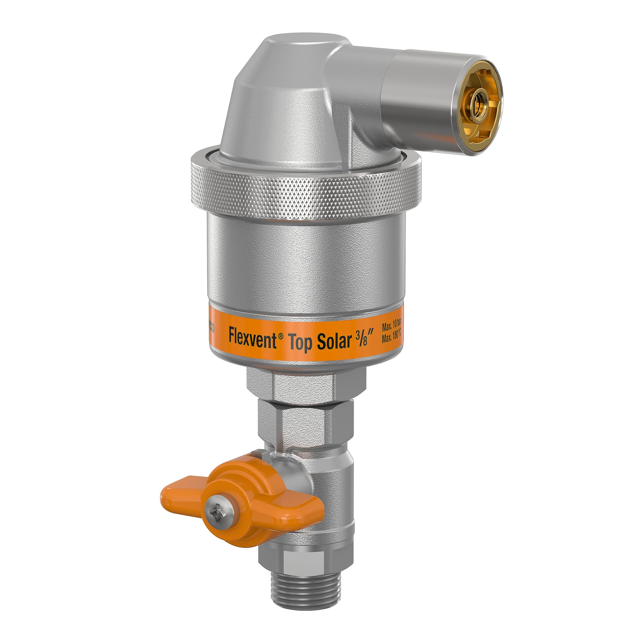 Flamco Flexvent Top Solar 3/8 - Automatic Bleeder - Radiator Bleeder - Boiler Bleeder - 28505