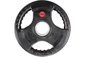 BALANCEFROM 2" Cast Iron Weight Plates | 2.5LB to 45LB Standard Gym Plates (Singles, Pairs & Multi-Pack Sets) | Black with Silver Numbers for Barbell, Dumbbell, Powerlifting & Home Gym