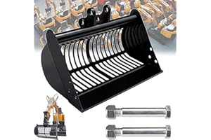 BBTEQEKN 600mm Mini Excavator Screening Bucket, 24inch Excavator Attachments Soil Sieving Buckets for Small Digger, Skeleton 