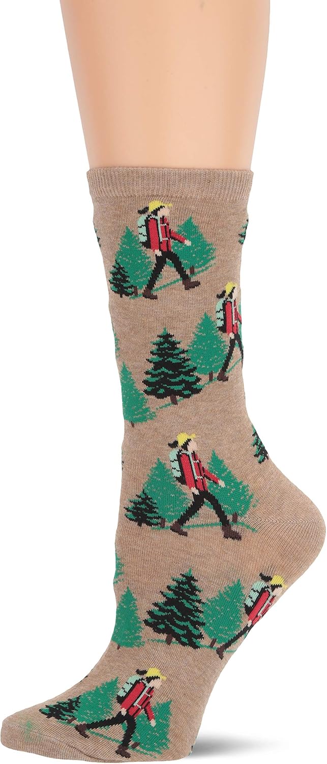 Hot Sox Women's The Outdoors Novelty Crew at  Women’s Clothing store