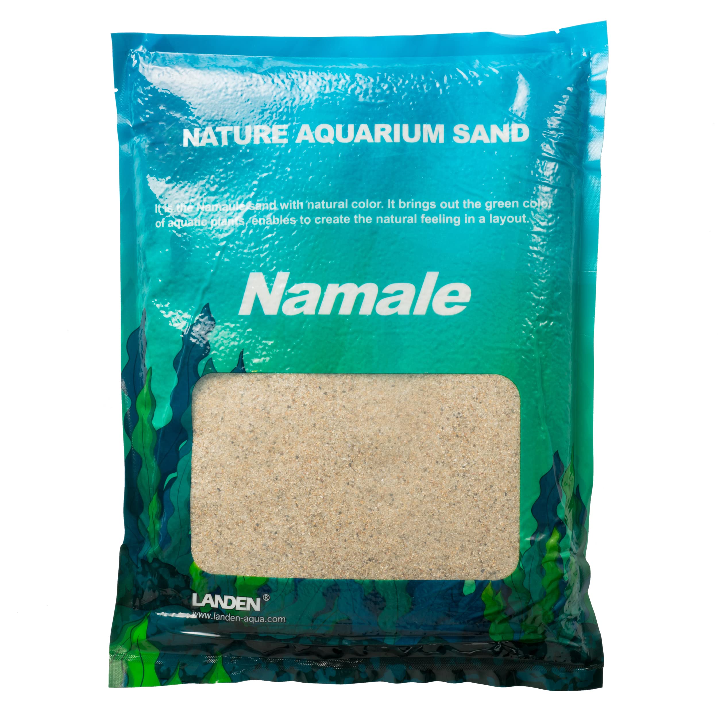 Landen Namale Aquarium Sand 4.4 lbs(1.7L), Super Natural for Aquarium Landscaping, Cosmetic Sand for Plant Tank, Fine Grain Natural Color River Sand for Freshwater or Blackwater Biotope Tank