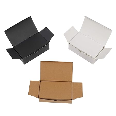 Blanko Karten 300 Stück Farbige Craft Papier Memo Pad Postkarten für DIY Nachricht Geschenk Tags 9 x 5.4 cm (Weiß/Schwarz/Kra