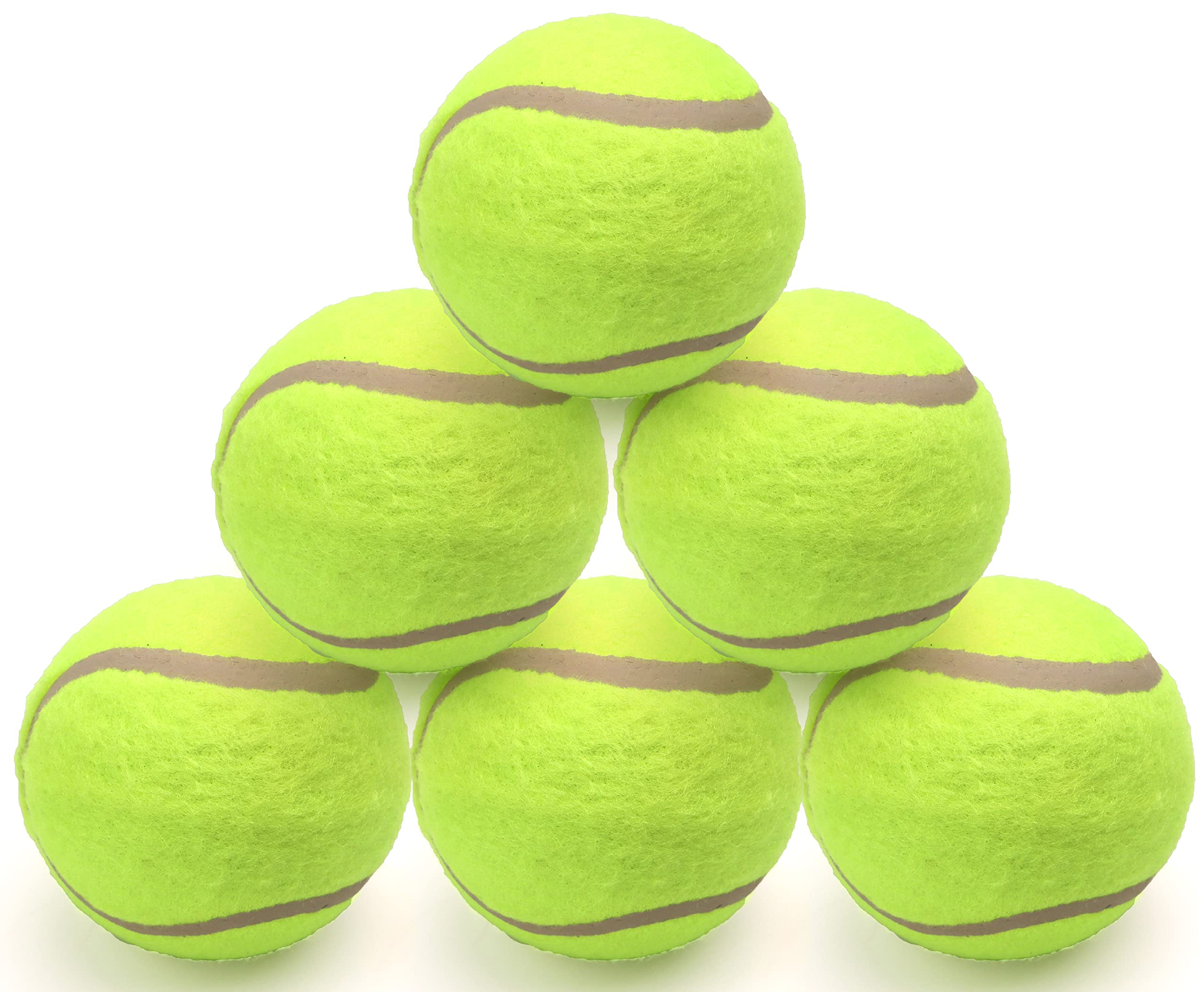 DIVCHI Pack of 6 Tennis Balls, Sport Play Dog Toy Ball, Great For Lessons, Practice, Throwing Machines & Playing with Pets