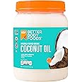 BetterBody Foods Naturally Refined Organic Coconut Oil with Neutral Flavor and Aroma, Non-GMO, Cooking Oil, 56 oz