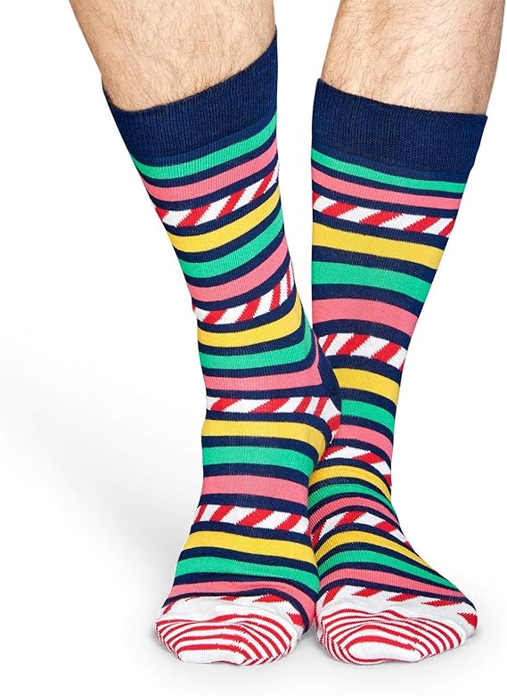 Happy Socks Women's Striped opaque Socks Multicolour multicoloured